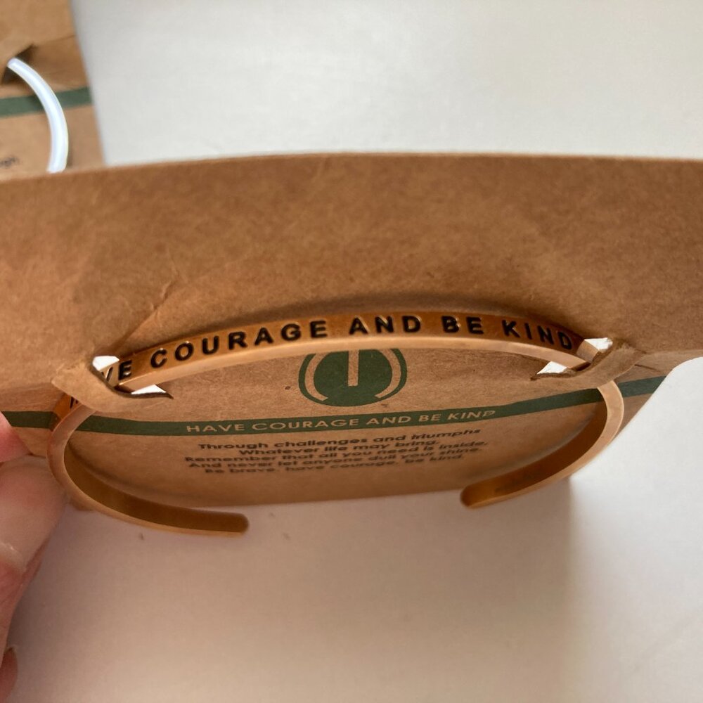 Rose gold MantraBand "Have courage..."